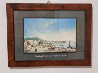 Quadretto stampa Napoli Riviera di Chiaia