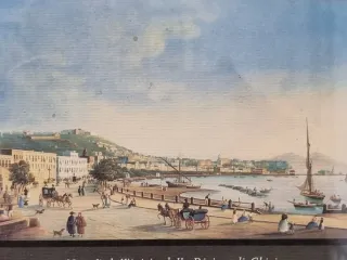 Quadretto stampa Napoli Riviera di Chiaia