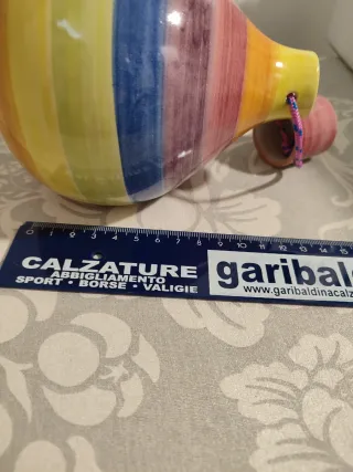 Mongolfiera arcobaleno in ceramica artigianale