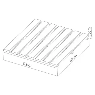 10 Baldosa Madera Cleia 50x50 cm