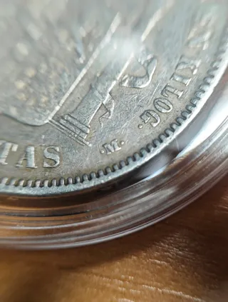 5 Pesetas Amadeo I 1871 *18-73* DE M