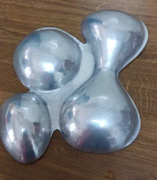 Centro de mesa acero formas 33x25 cm