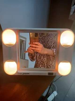 Specchio da trucco portatile Linea Azzurra