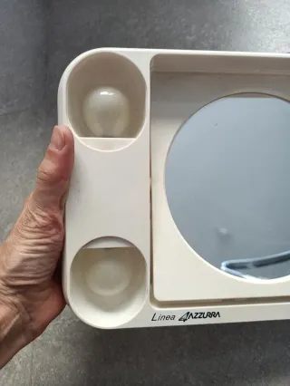 Specchio da trucco portatile Linea Azzurra