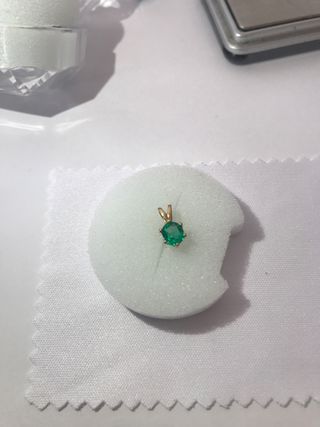 Dije Oro 18k Esmeralda Colombiana