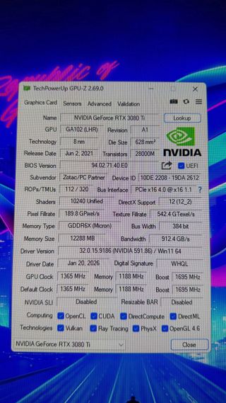 Tarjeta Gráfica RTX 3080 Ti