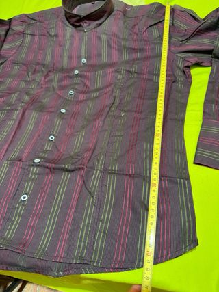 Camicia 7 Camicie righe nere, verdi e rosse