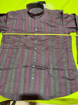 Camicia 7 Camicie righe nere, verdi e rosse