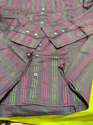 Camicia 7 Camicie righe nere, verdi e rosse