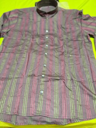 Camicia 7 Camicie righe nere, verdi e rosse