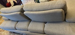 Divano tessuto grigio estendibile