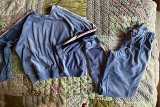 Chándal Terciopelo Hunkemöller Azul/Beige