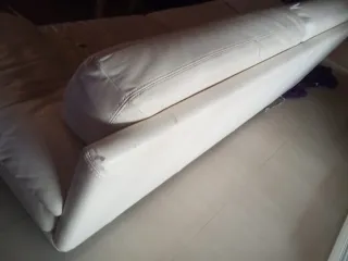 Sofá Natuzzi Piel 4 Plazas Blanco