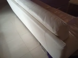 Sofá Natuzzi Piel 4 Plazas Blanco