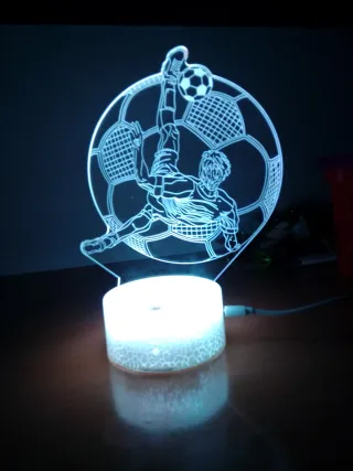 Lámpara LED Fútbol Acrílico