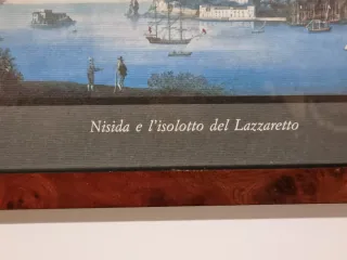 Quadretto stampa Napoli Nisida e l'isolotto