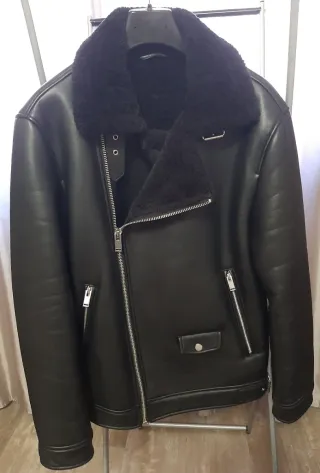 Cazadora Doble Faz Borregillo Negro, M