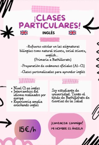 Ofrezco clases particulares de ingles!