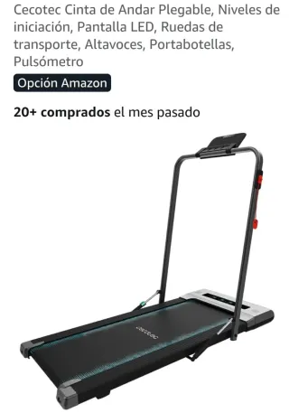 Cecotec Cinta Andar Plegable LED