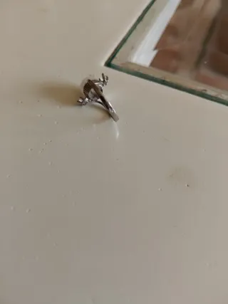 Anillo Plata Mujer Piedra Blanca