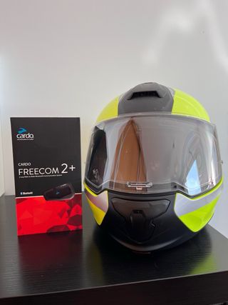 Lote Casco BMW SYSTEM 7 Carbon e Intercomunicador