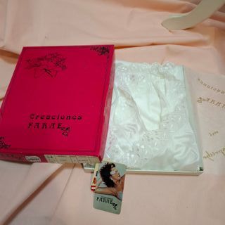 Combinación Lencera Creaciones Farae Blanca