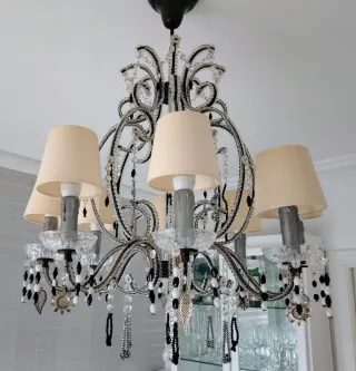 Lámpara de araña de vidrio