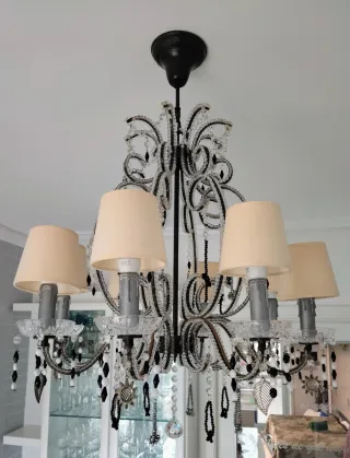 Lámpara de araña de vidrio