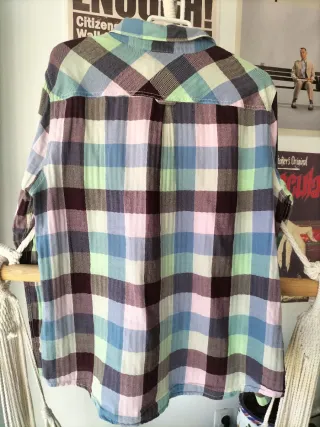 Camisa cuadros multicolor Talla 44/46