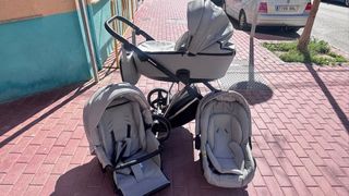 Carro de bebé 3 piezas gris
