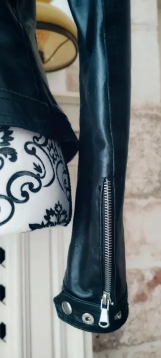 Giubbino Vera Pelle Nero