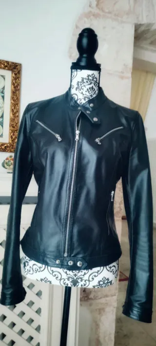 Giubbino Vera Pelle Nero