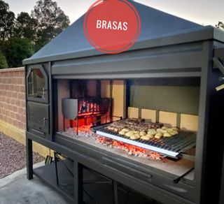 Barbacoa di legna metallica