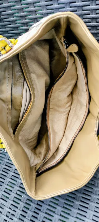 Borsa Bottega Veneta Multicolore con Manici Gialli