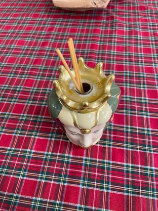 Profumatore ceramica testa di moro oro