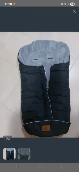 Silla de paseo gris y negra