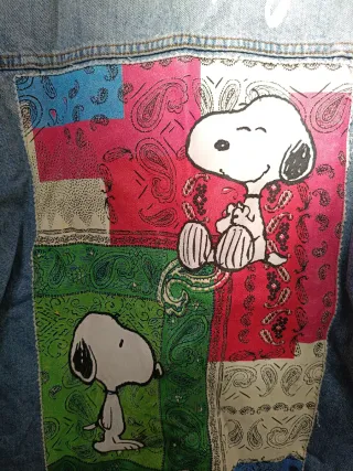 Chaqueta vaquera Snoopy Patchwork