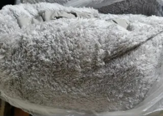 Cama grande felpa rectangular Perros/Gatos gris