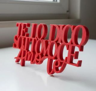 Scritta TE LO DICO SOTTO VOCE AMO TE