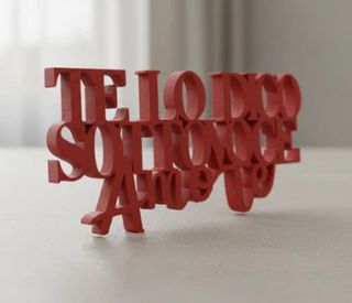 Scritta TE LO DICO SOTTO VOCE AMO TE