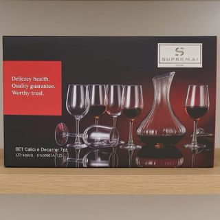 Set 7 pezzi Calici e Decanter