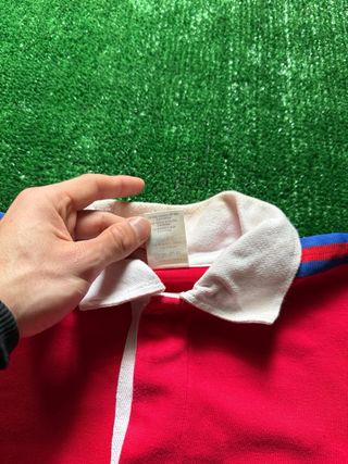 Polo Adidas Vintage 90s Rosso Blu Taglia S
