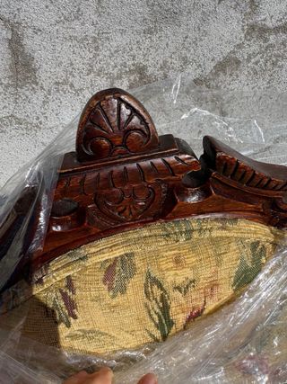 6 Sillas de roble Antiguas Tapizadas