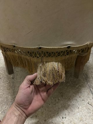 Sillón piel beige estilo art déco