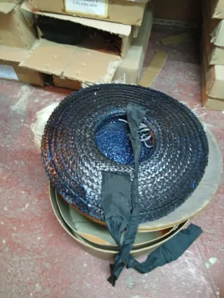 Sombrero Pamela Antiguo Negro y Blanco