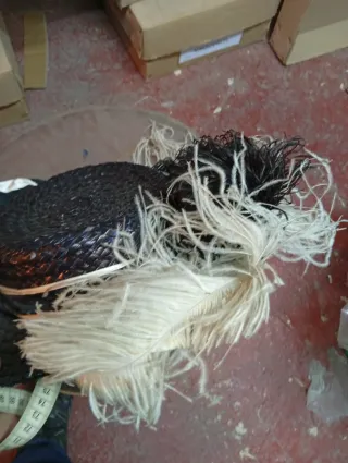 Sombrero Pamela Antiguo Negro y Blanco