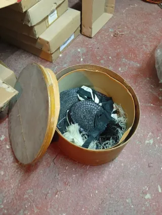 Sombrero Pamela Antiguo Negro y Blanco