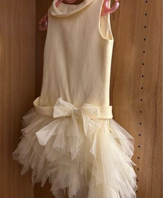 Vestido fiesta niña amarillo claro talla 5