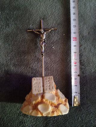 Lote 3 crucifijos de mesa