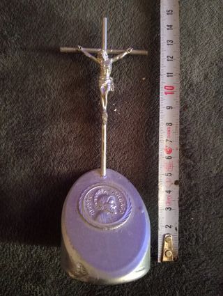 Lote 3 crucifijos de mesa